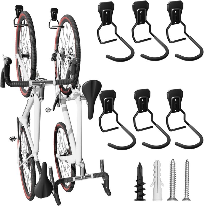 Wall Mount Bike Hooks Bike Hooks for Garage Vertical Bike Hanger for Indoor Use