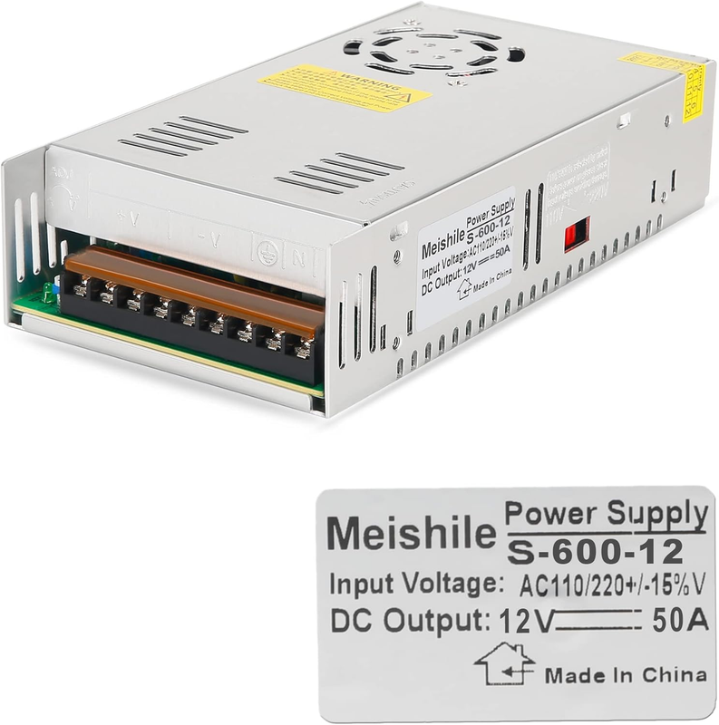 12V 50A 600W DC Switching Power Supply Adapter PSU AC-DC 12Volt Industrial Trans