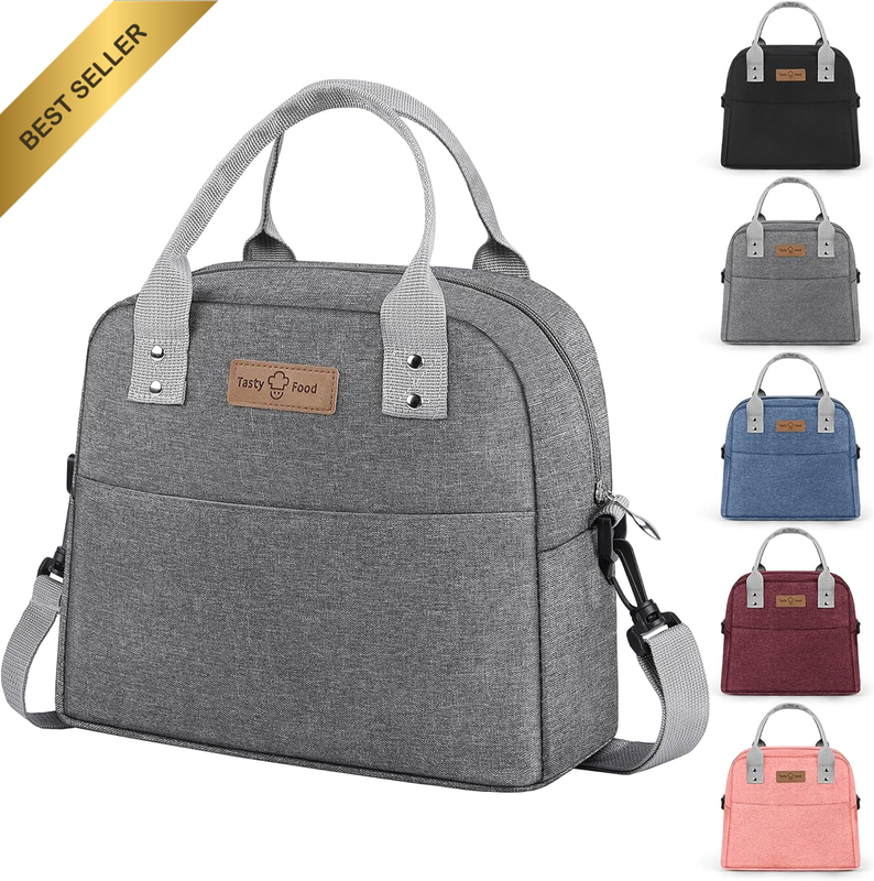Lunch Bag Insulated Lunch Tote Bag with Adjustable Strap Reusable Lunch Box for
