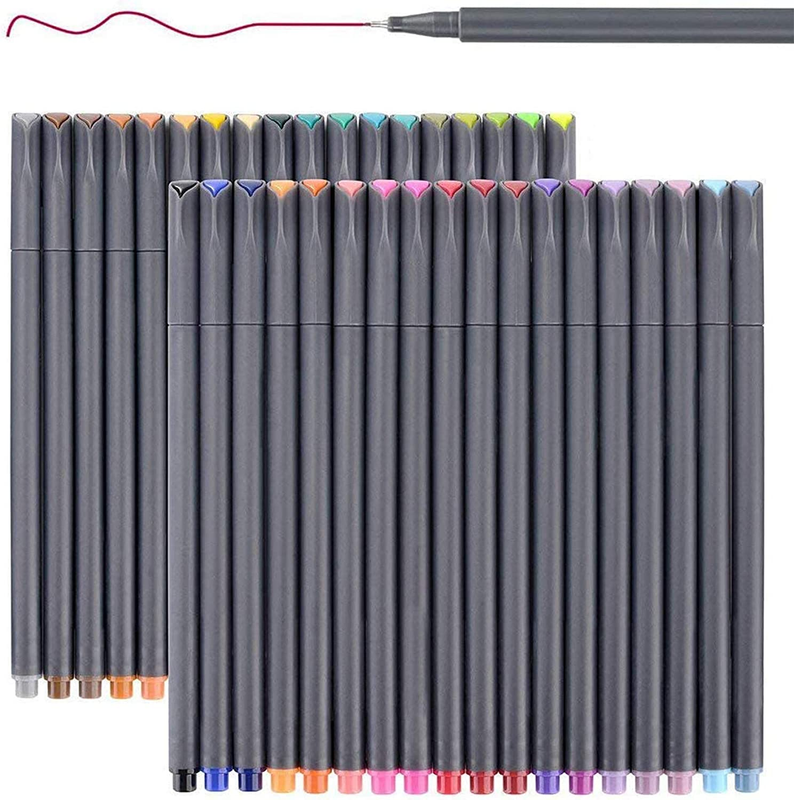 Colored Pens for Journaling Note Taking, 36 Vibrant Colors Fineliner Pens for Of