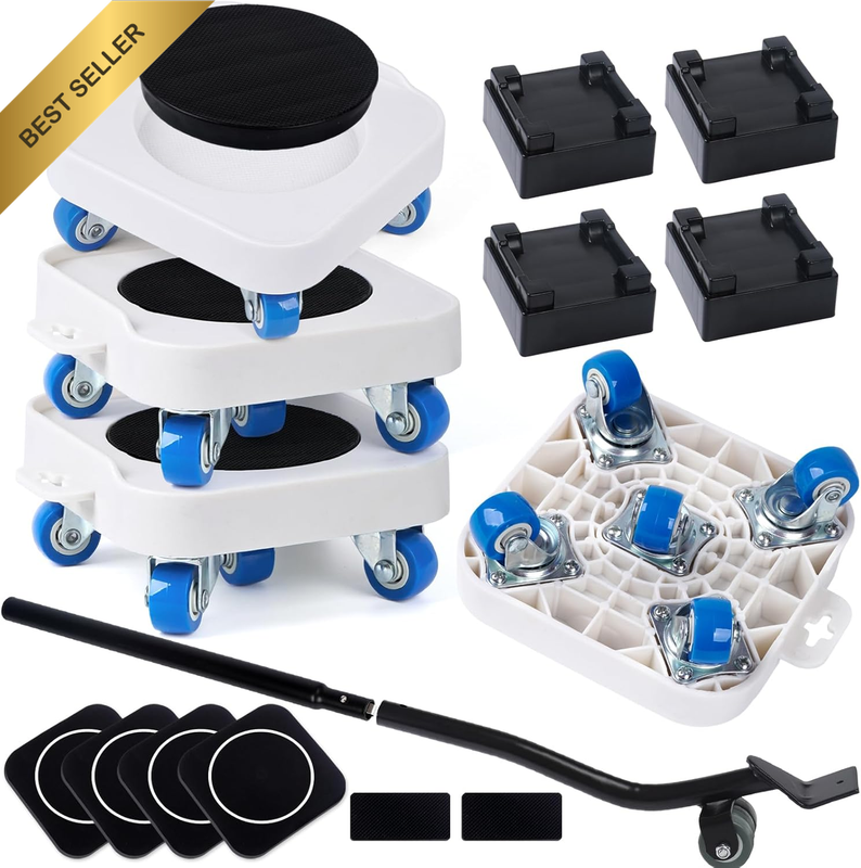 Heavy Duty Furniture Mover, Furniture Dolly with 5 Wheels, Carbon Steel, 360° Ro