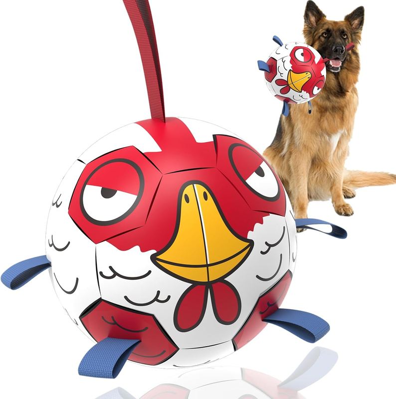 Large Dog Toys Soccer Ball, 8 Inch Herding Dog Balls for Large Dogs