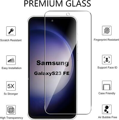 For Samsung Galaxy S23 FE 9H Tempered Glass Screen Protector Film