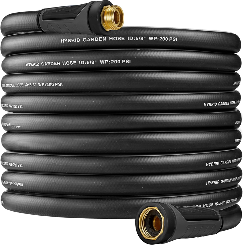 200 Ft X 5/8",heavy Duty Water Hoses With 3/4" Solid Brass Fi