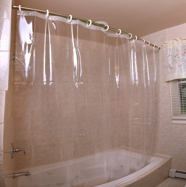 Mildew Resistant Antibacterial Shower Curtain Clear Liner See ... - Mildew Resistant Antibacterial Shower Curtain Clear Liner See Through Heavy  Duty