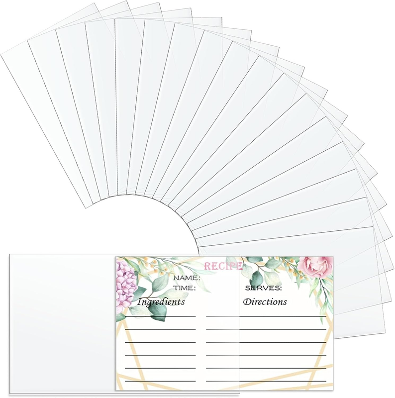 Tutata 3X5 Inches Recipe Card Protectors, Index Card Sleeves, 100 PCS