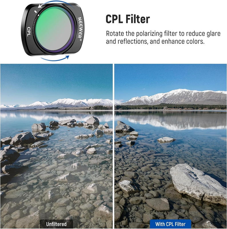 HD CPL ND16 ND64 ND256 Filter Kit Compatible with DJI OSMO Pocket 3 Creator Comb