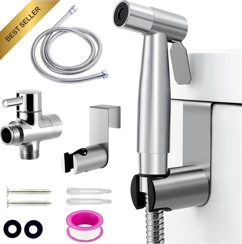 Multifunctional 304 Stainless Steel Bidet Sprayer for Toilet,Bathroom Handheld B