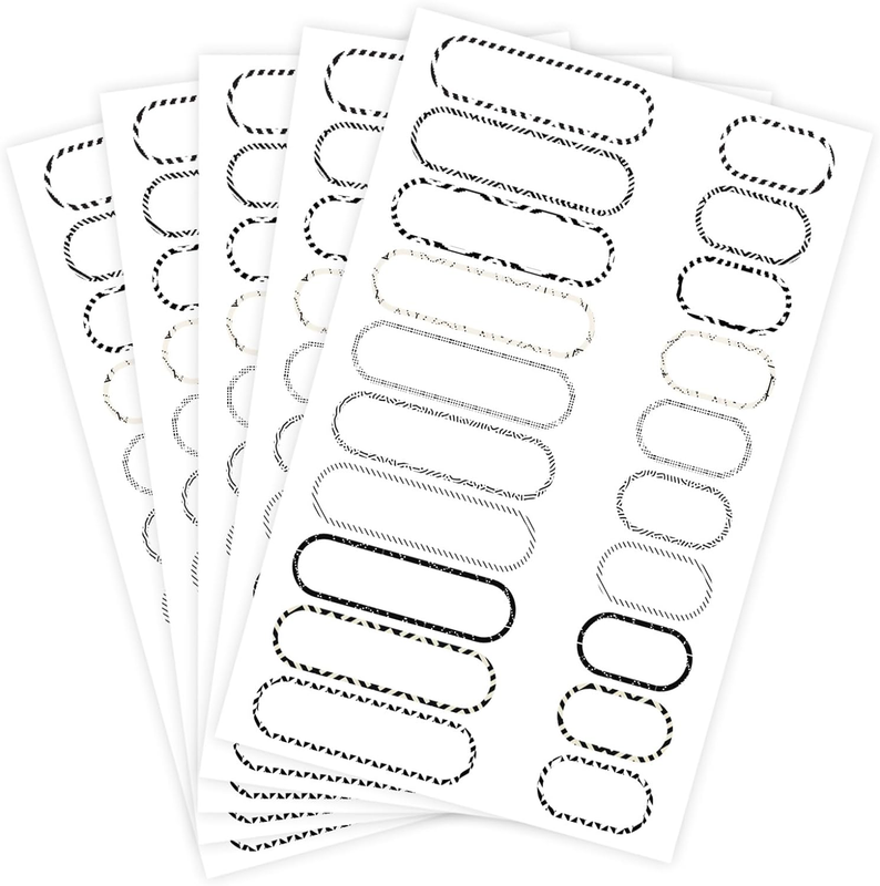 100 Pcs Waterproof Bottle Labels, Removable Write-On Stickers, Reusable Custom N