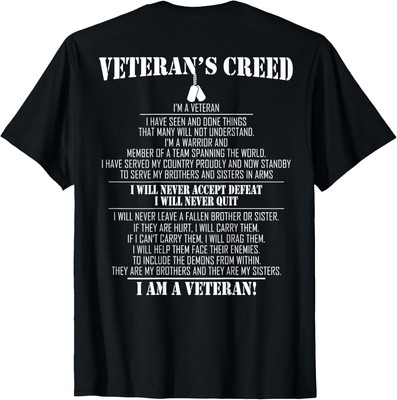 Veteran's creed I'm a veteran T-Shirt