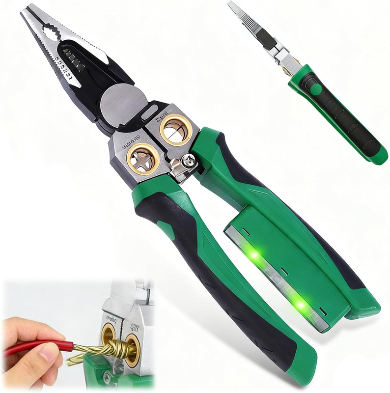 8 in 1 Wire Stripper with Voltage Tester, Electric Wire Strippers, Multi-Functio