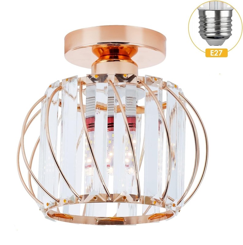 Plafonnier En Cristal K9 Moderne DorÃ© Ampoule Fournie Classe Ã©NergÃ©Tique A+
