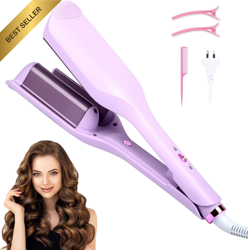 40Mm Wave Curling Iron, Deep Waver Curling Iron, Ionic Beach Waves Curling Wand