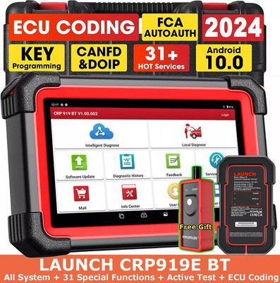 2024 LAUNCH X431 CRP919E BT OBD2 Car Diagnostic Scanner Key Coding Bidirectional