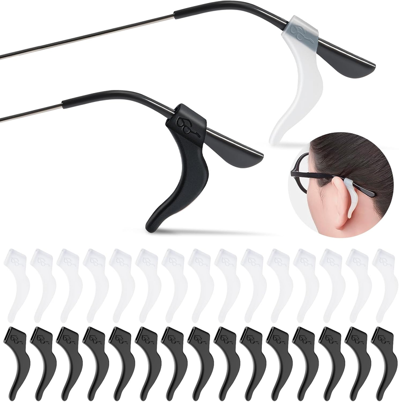 20 Pairs Glasses Ear Clip Anti-Slip Silicone Glass Holder, Sunglasses Presbyopia