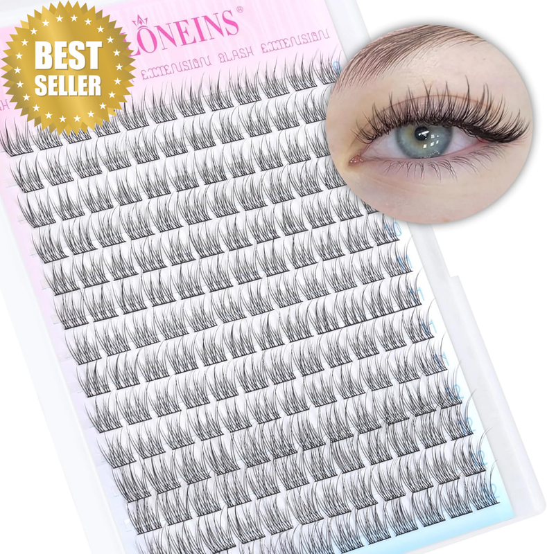 Natural Lash Clusters Wispy Eyelash Extension 168Pcs Cluster Lashes Extensions N