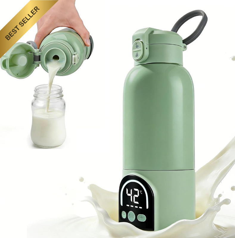 Portable Bottle Warmer for Travel, 2-Min Fast Heating Baby Bottle Warmer,12.8Oz