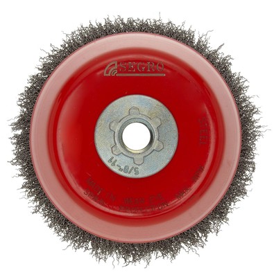 Norton Crimped Wire Cup Brush Carbon Bristles 0014quot Wire Size 58quot11 Arbor