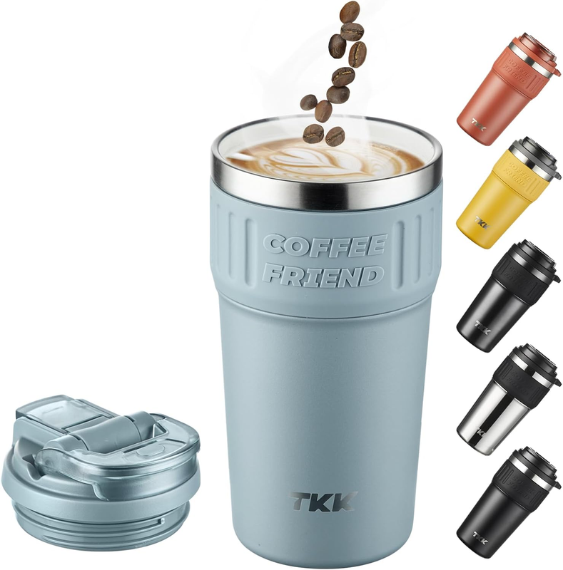 With Ceramic Coating, 21oz Iced Coffee Tumbler Cup With