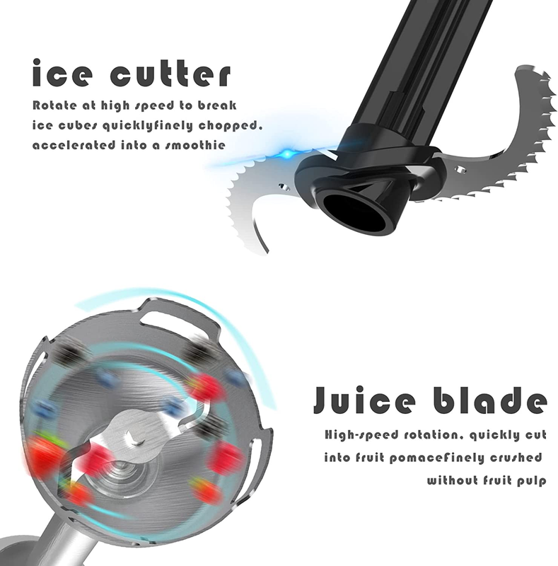 Immersion Hand Blender, 5-In-1 Stick Blenderice Blade,With Ice Crusher