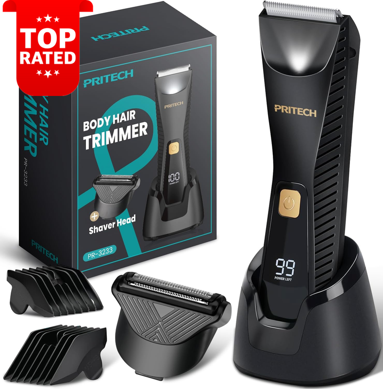 Manscape Body Hair Trimmer Waterproof Ceramic Blade USB-C Charging Wet/Dry Use