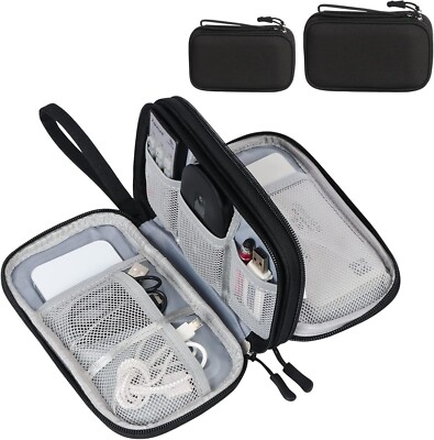 2 Pcs (S+M) FYY Electronic Organizer Travel Cable Organizer Bag Electronic NEW