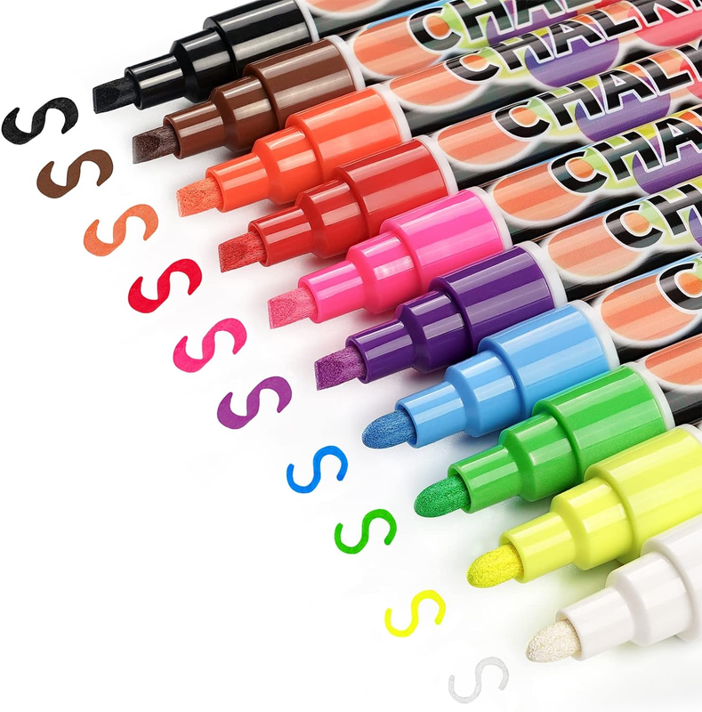 Neon Pens For Chalkboard Wet Erase Markers With 6mm Reversi