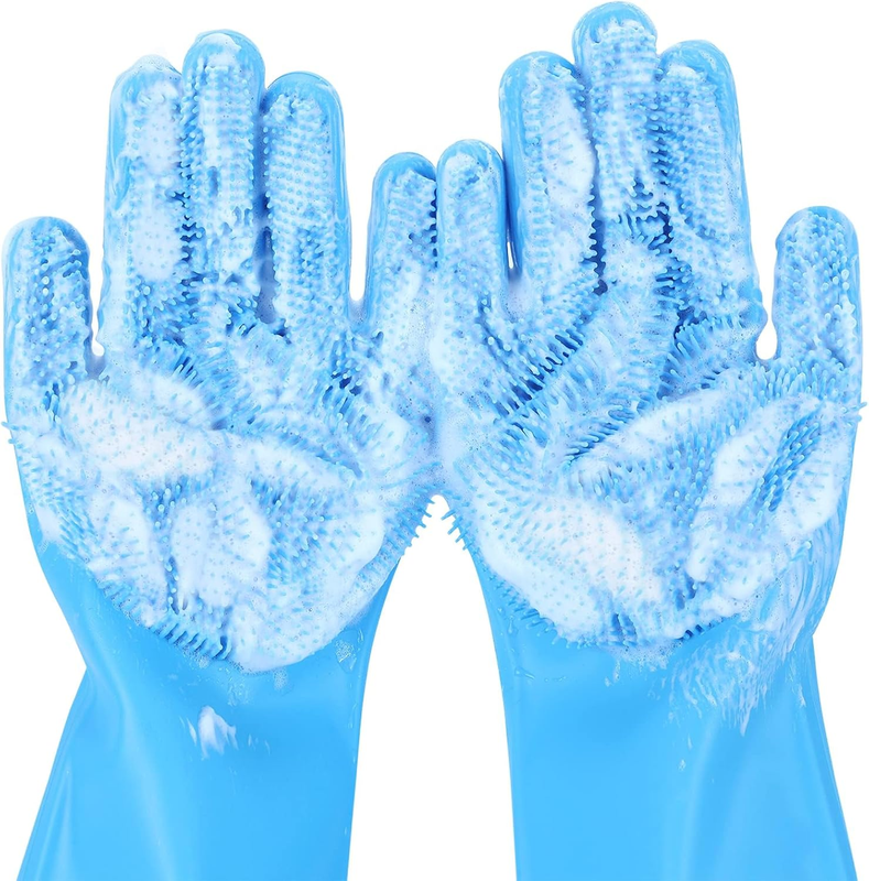 Pet Grooming Gloves - Heat Resistant Silicone Gloves with High...