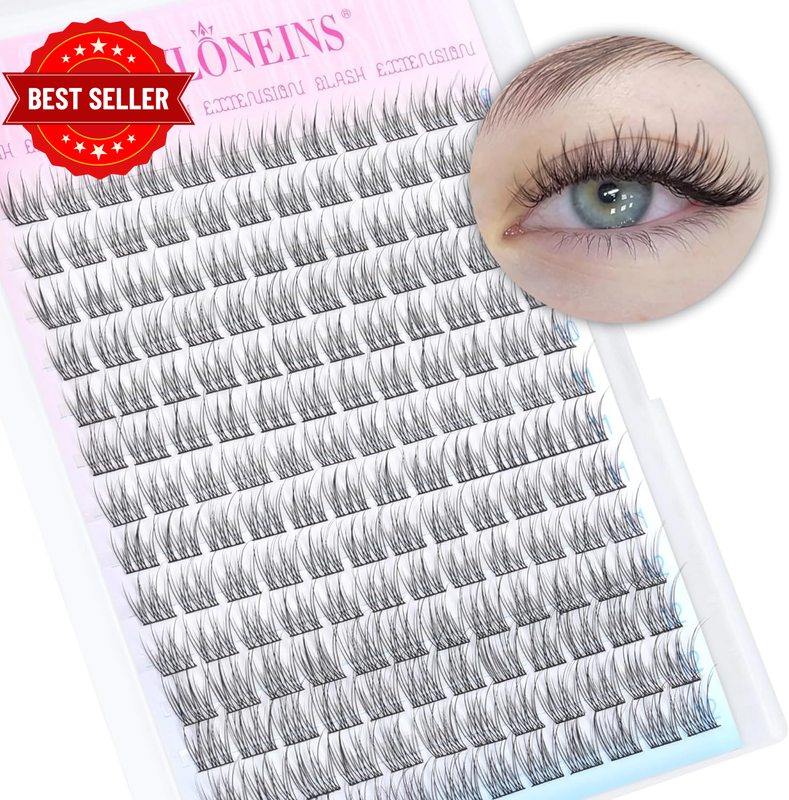Natural Lash Clusters Wispy Eyelash Extension 168Pcs Cluster Lashes Extensions N