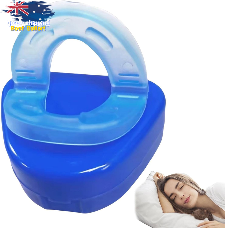 Anti Snoring Mouthpiece | Silicone Teeth Grinding Guard | Universal Blue Size