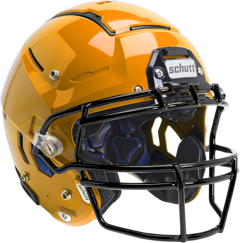 F7 VTD Varsity Football Helmet (Facemask NOT Included), Gold