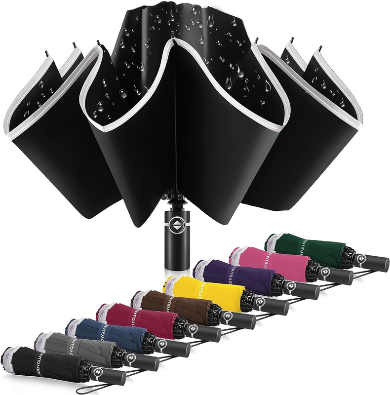 Inverted Umbrella, Large Windproof Umbrellas for Rain & Sun, Compact Umbrella Re