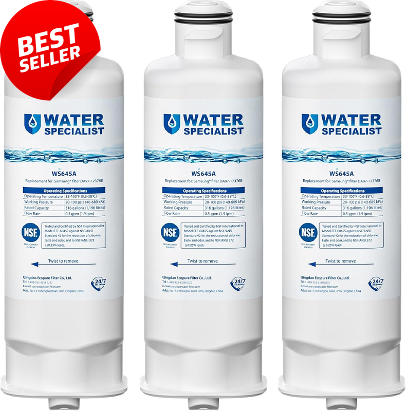 Samsung DA97-17376B Water Filter 3 Pack HAF-QIN Replacement Fridge