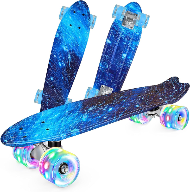 S For Kids, Cruiser Skateboard For Beginners Girls Boys Teen
