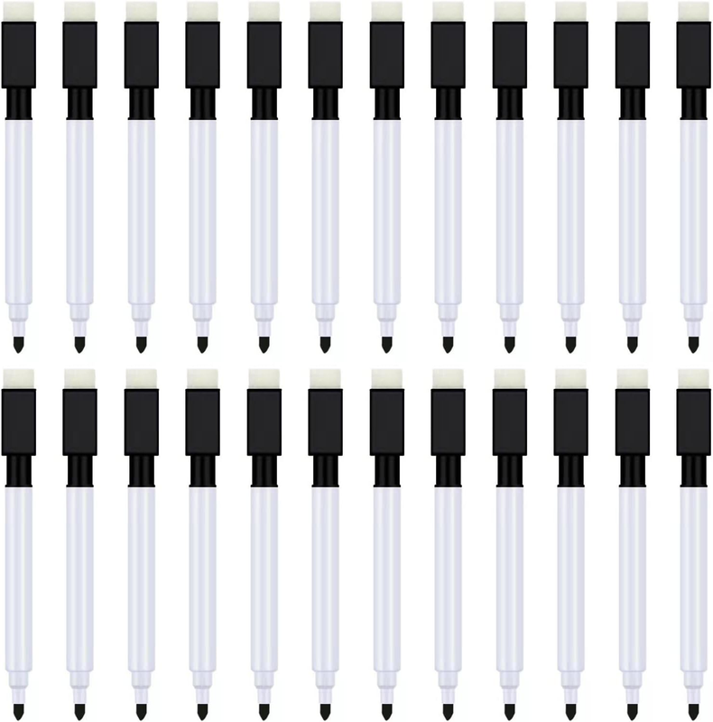 24 Pack Whiteboard Erase Markers With Erasers Cap For