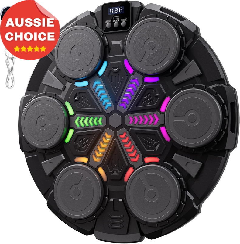 Bluetooth Music Punching Pad Boxing Machine with Rhythm Lights for Kids Adults