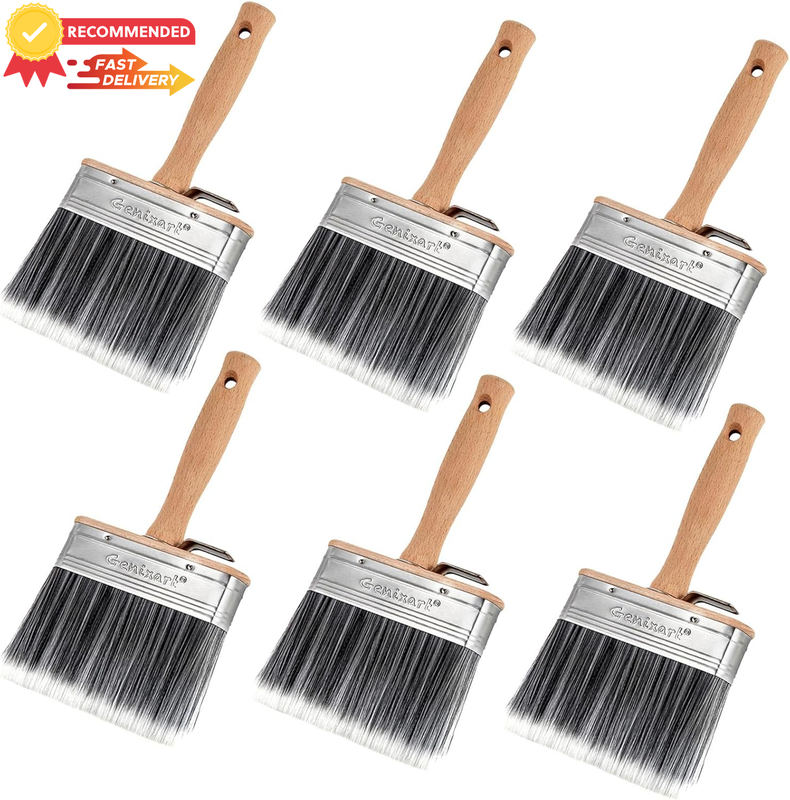 5" Deck Stain Sealer Brush - Large Paint Brush for Fence, Masonry, Limewash