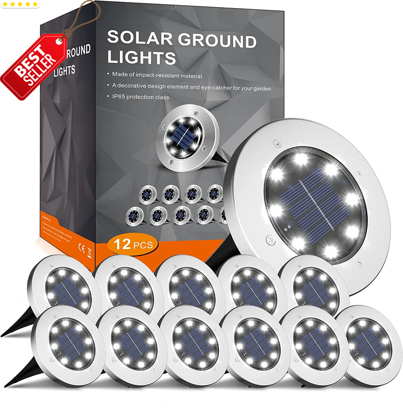 Solar Garden Lights Outdoor 12Pack Waterproof Pathway Patio Lawn Yard US