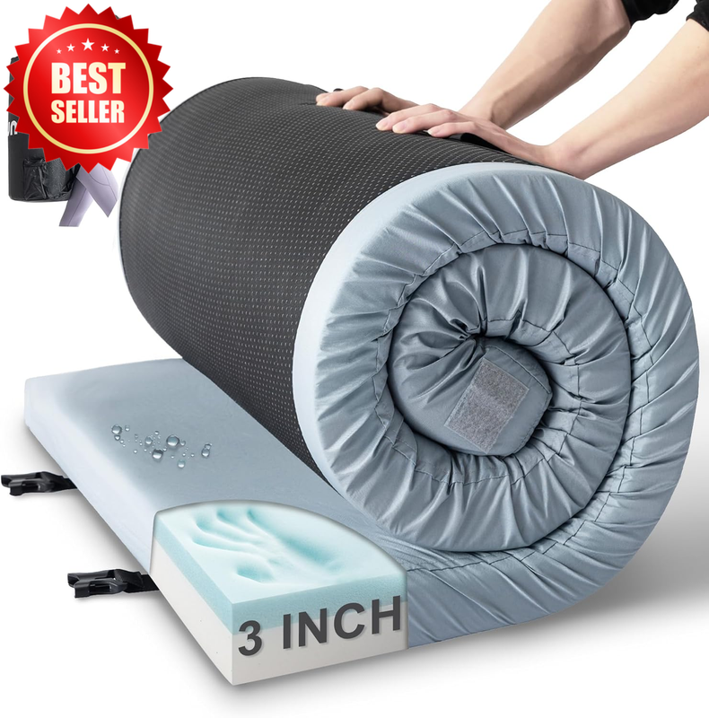 Memory Foam Camping Sleeping Pad Mattress Waterproof CertiPUR-US US