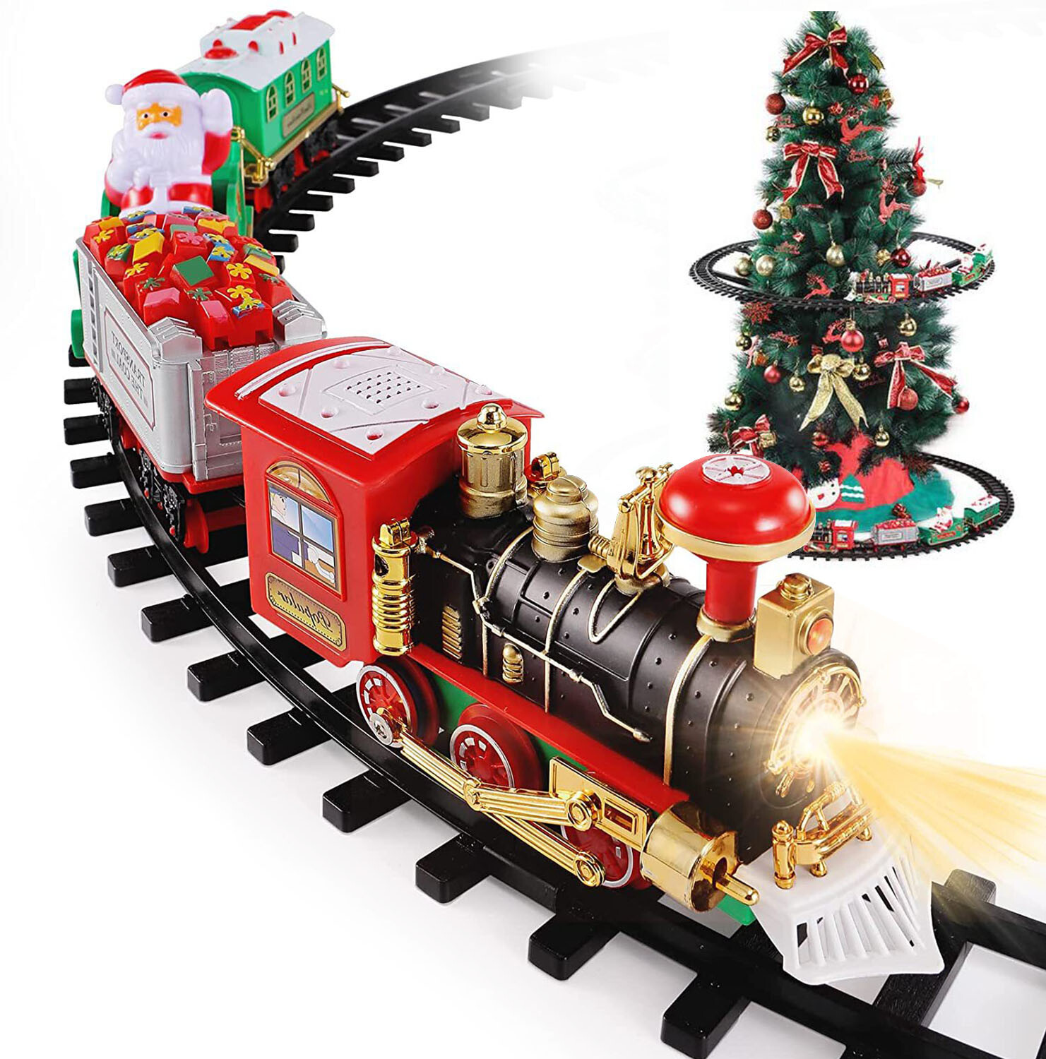 Electric Christmas Train Set Tree Surround Track with Music 