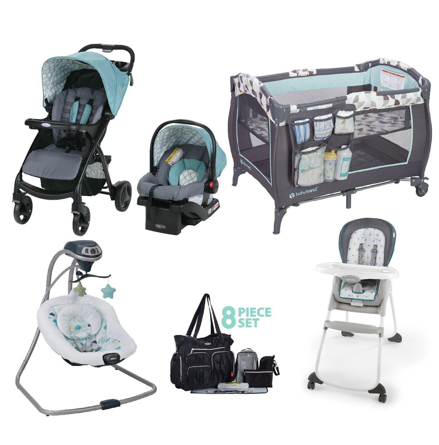 Newborn Baby Boy Stroller with Car Seat Combo Travel System 