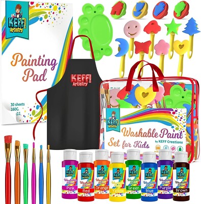 Washable Paint Set for Kids and Toddler - Finger Painting Kit for Toddlers