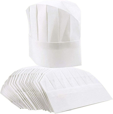 24 Pack Chef Hats for Kids, Adults - Bulk Adjustable Disposable Bakery Hats for