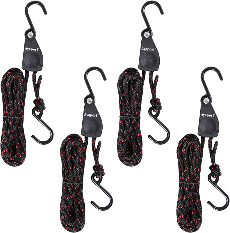 Rope Tie Down Ratchet Straps - Bow Stern Ratcheting - 1/4
