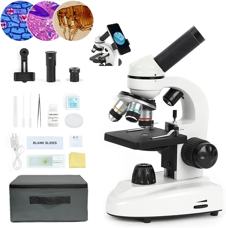 100X-2000X optics Microscope for Adults Kids Students,Microscope Kit