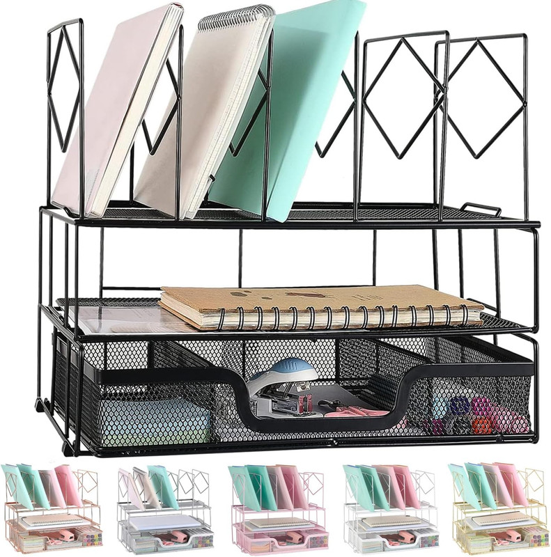 Desk Organizers and Accessories, Office Supplies Desk Organizer with Sliding
