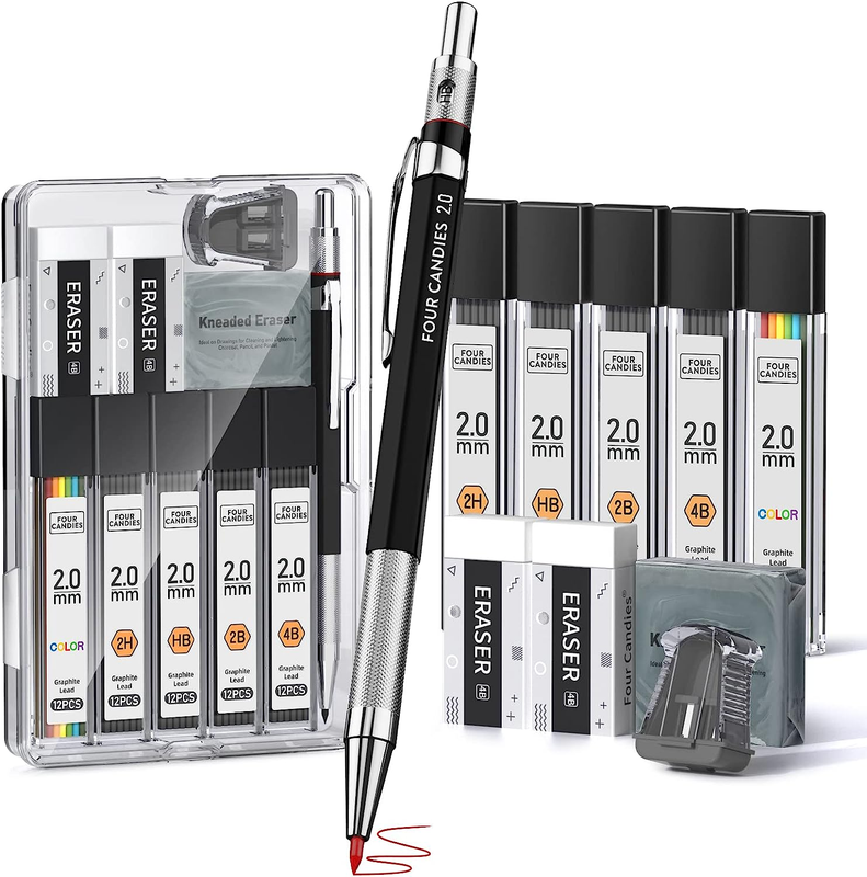 Set With Case, Artist Lead Pencil Metal Lead H