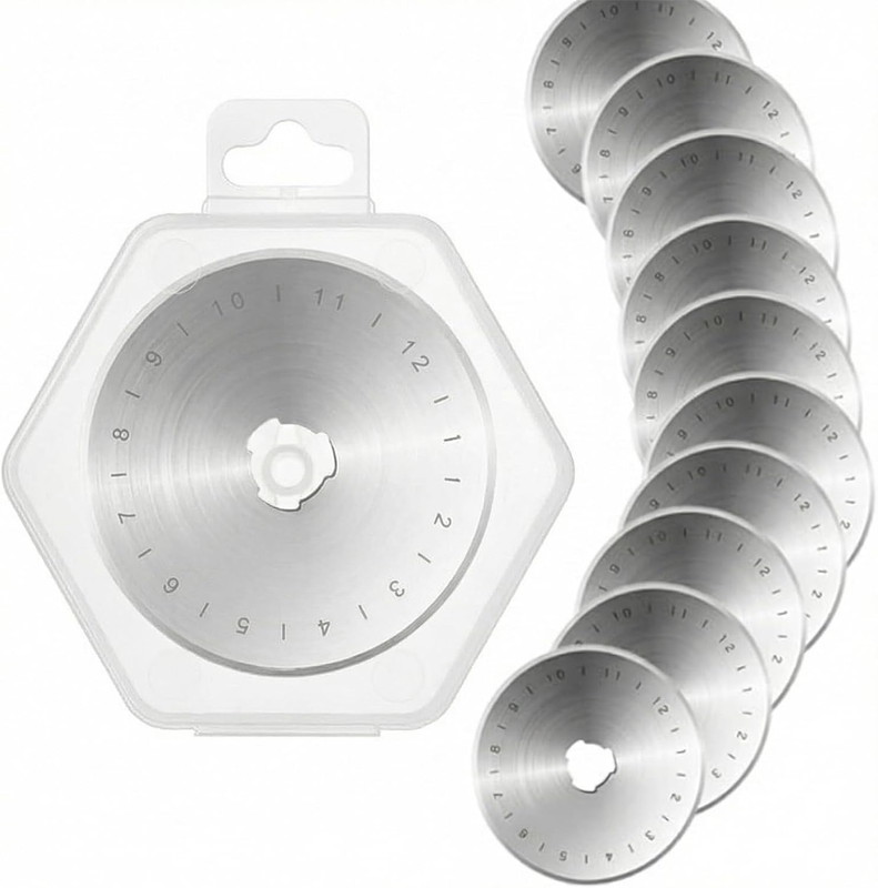 45Mm Steel Rotary Cutter Replacement Blades with Scale for Fiskars Olfa Truecut
