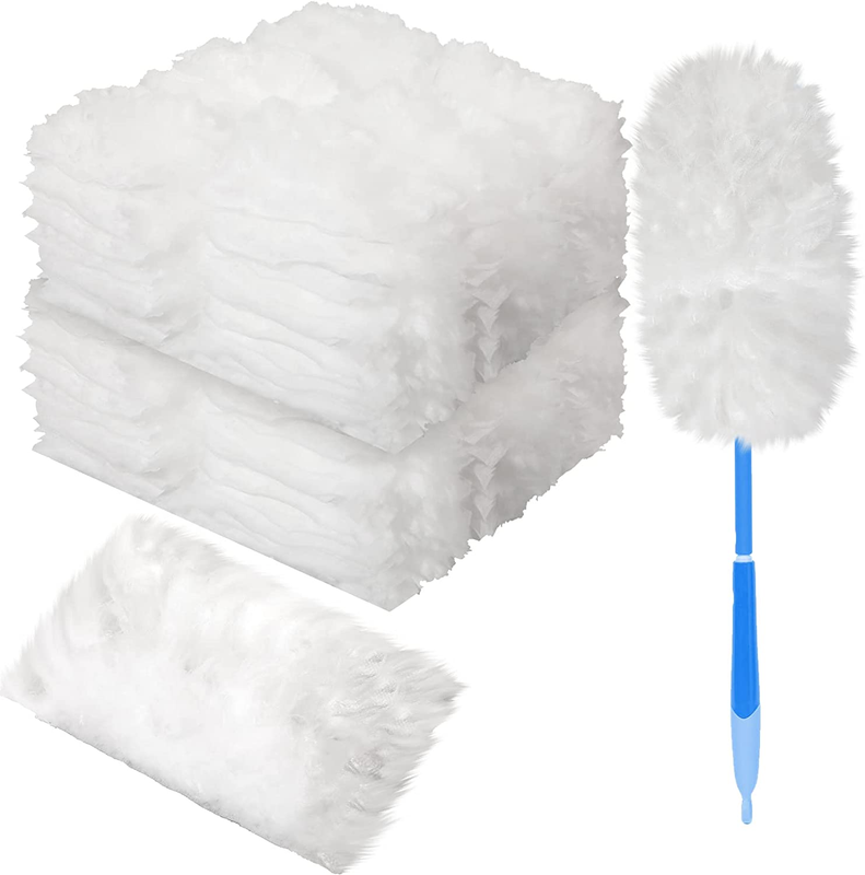 100 Pcs Duster Refills Bulk Disposable White Duster Refills 