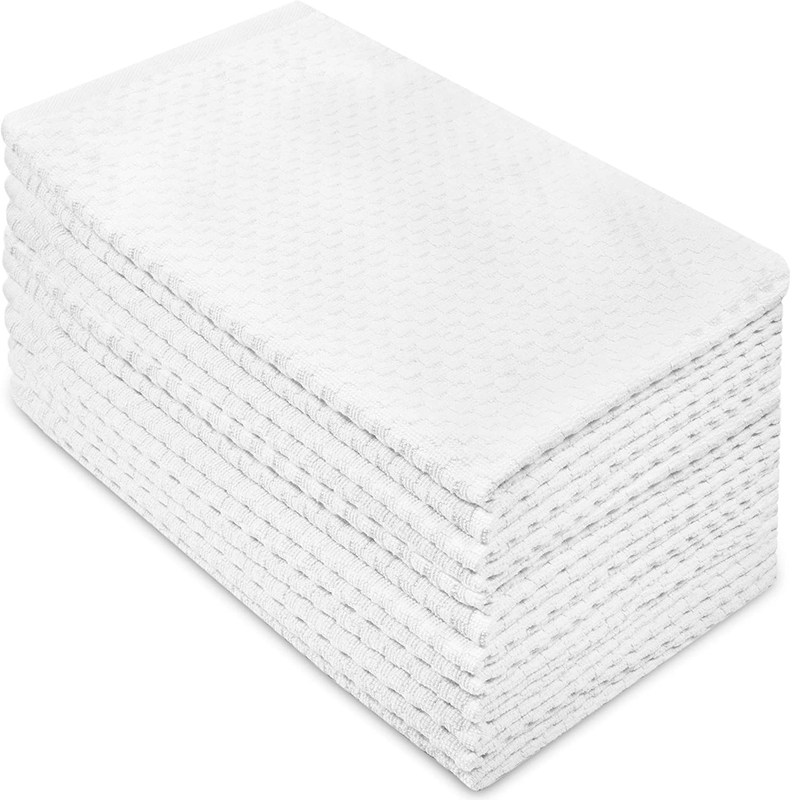 2Cotton Craft, Euro Cafe Waffle Weave Terry Kitchen Towels, 